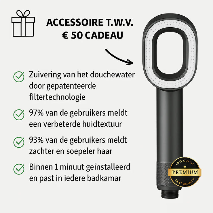 AquaRing 3in1 Premium filterdouchekop